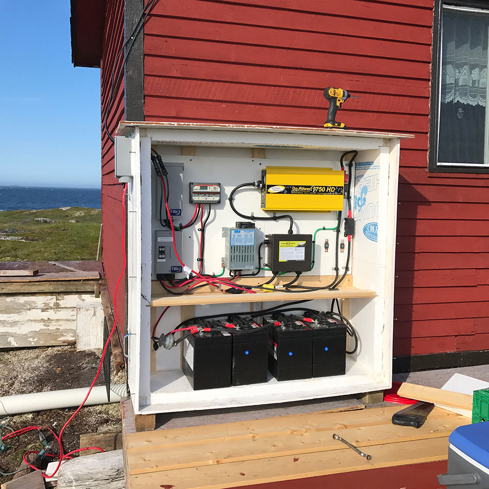 Solar power installation on Pinchard’s Island